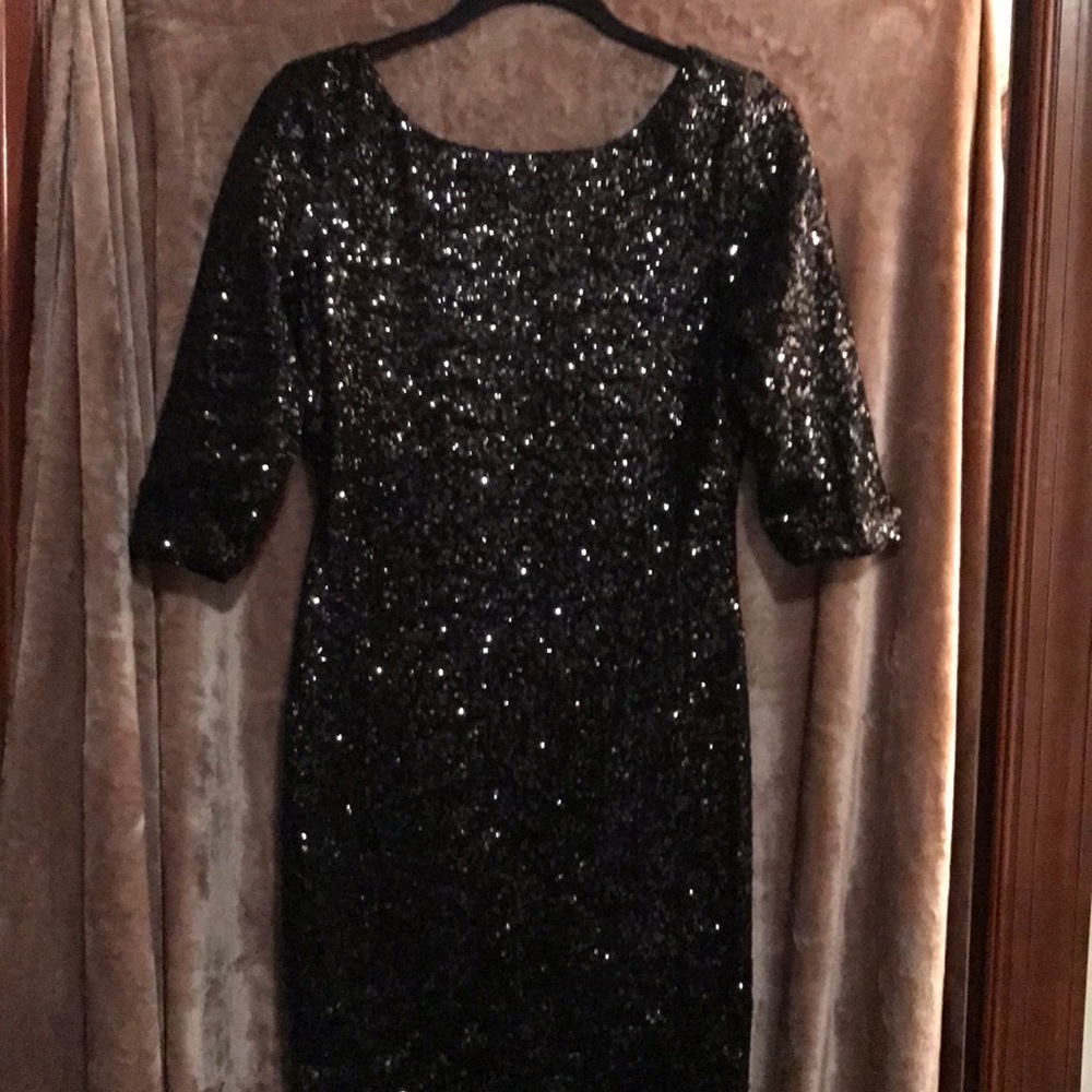BLACK SEQUIN DRESS